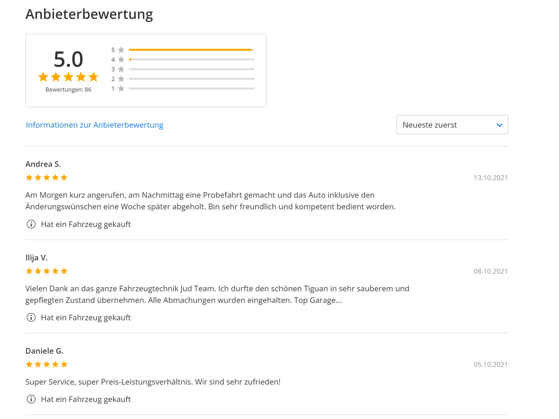 Fahrzeugtechnik Jud Bewertung
